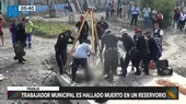 Trujillo: Trabajador municipal es hallado muerto en un reservorio - Noticias de deposito-municipal