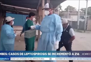 Alerta epidemiológica en Tumbes: Casos confirmados de leptospirosis se elevan a 216 