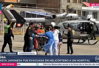 Turista japonesa fue rescatada y llevada a Huaraz en helicóptero