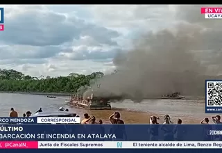 Ucayali: incendio en embarcación en Atalaya deja dos heridos