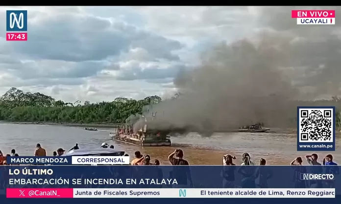 Ucayali: incendio en embarcación en Atalaya deja dos heridos | Canal N
