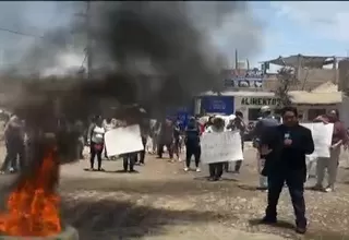 [VIDEO] Bloquean Panamericana Sur por obras abandonadas 