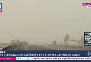 Vientos paracas reducen visibilidad y cierran comercios en Pisco