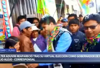 Puno: Walter Aduviri reapareció tras su virtual elección como gobernador