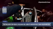 Wilber Carcausto: Hallan con vida a soldado reportado como desaparecido en Tacna - Noticias de Tacna