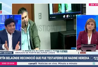 Abogado de Martín Belaúnde Lossio: Dinero ilícito fue dado por la pareja Humala-Heredia