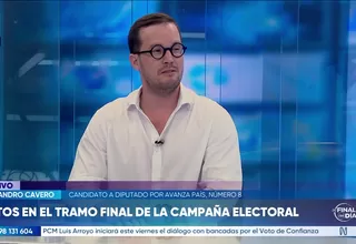Alejandro Cavero: La campaña ha sido austera y con mucha convicción