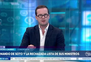 Alejandro Cavero: El Gobierno vio que la apuesta era peligrosa