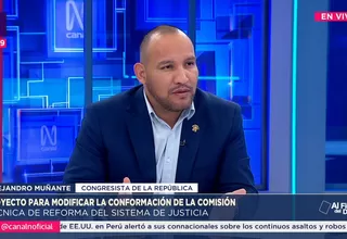 Alejandro Muñante defendió la ley de su autoría que sanciona jueces y fiscales que liberan a delincuentes detenidos en flagrancia