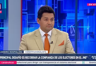 Alejandro Rospigliosi: El principal desafío es recobrar de los electores en el JNE