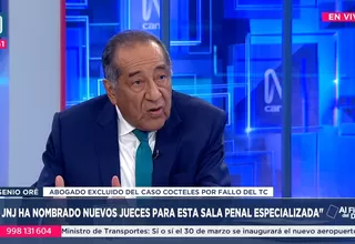 Arsenio Oré sobre caso Cócteles: "Este juicio no debe seguir"