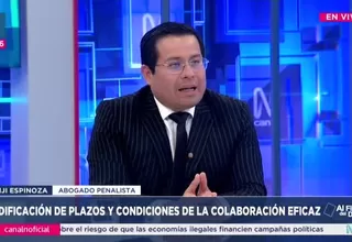 Benji Espinoza: La modificación al reglamento de colaboración eficaz fija plazos claros