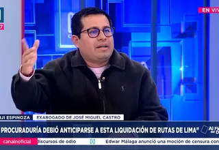 Benji Espinoza: La Procuraduría debió anticiparse a la liquidación de Rutas de Lima