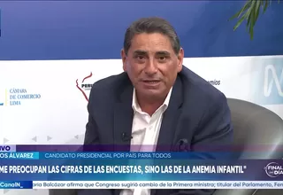 Carlos Álvarez: No me preocupan las cifras de las encuestas, sino las de la anemia infantil