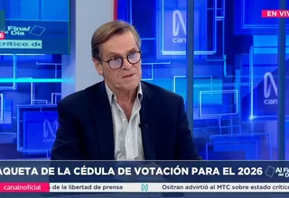 Carlos Neuhaus: Preocupa la extensión de la cédula de votación para las elecciones 2026