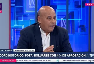 César Campos: El Congreso podría censurar al ministro del Interior como un gesto para distanciarse del Gobierno