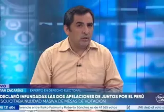 Cristian Zacarías: No vi argumentos sólidos que permitan sustentar las apelaciones