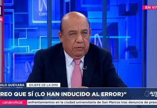 Danilo Guevara: Creo que Juan José Santiváñez fue inducido al error