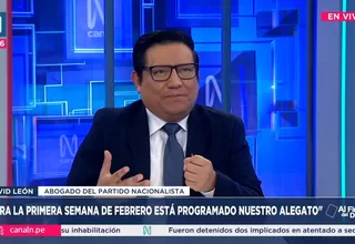 David León: Para la primera semana de febrero está programado nuestro alegato