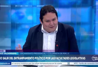 Enrique Valderrama: Es una buena noticia que Acuña abandone la política