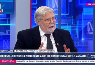 Ernesto Blume: Castillo abdicó al juramento de respetar y hacer cumplir la Constitución al intentar disolver el Congreso