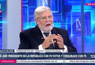 Ernesto Blume: Creo que el congreso le ha sacado la vuelta a la constitución