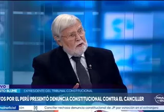 Ernesto Blume: El JNE nunca debió aceptar el plan de gobierno de Juntos por el Perú