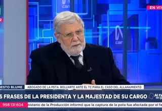 Ernesto Blume: Pocos presidentes han tenido este cargamontón