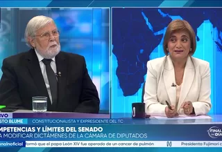 Ernesto Blume: El Senado puede revisar todo el proyecto