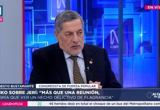 Ernesto Bustamante: Más que una reunión de Jerí, habría que ver un hecho delictivo de flagrancia