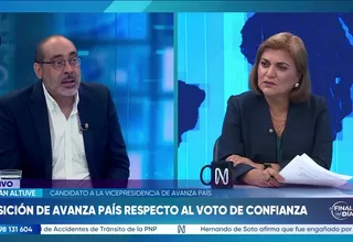 Fernán Altuve: Me parece que Avanza País no debe dar el voto de confianza