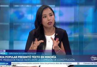 Flor Meza: El texto en minoría contiene facultades para catalogar como terroristas a organizaciones criminales