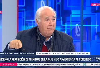 García Belaunde: Me parece una payasada que la JNJ quiera ordenar al Congreso