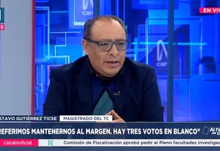 Gustavo Gutiérrez Ticse: "Preferimos mantenernos al margen. Hay tres votos en blanco"