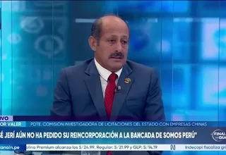 Héctor Valer: José Jerí aún no ha pedido su reincorporación a la bancada Somos Perú
