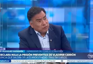 Javier Velásquez Quesquén: No le tenemos miedo a Cerrón, vamos a combatirlo con ideas