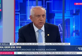 El jefe del GEIM, José Baella, presentó la línea 610 1010 para denunciar extorsiones de manera anónima