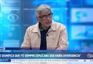 Jorge Gavidia: Soy una persona de centro derecha