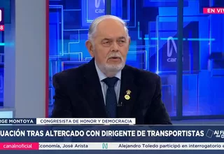 Jorge Montoya:  Estoy a favor de la ley que sanciona a jueces y fiscales por liberar a delincuentes capturados en flagrancia