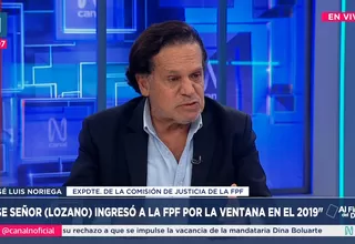 José Luis Noriega: Ese señor (Lozano) ingresó a la FPF por la ventana en el 2019