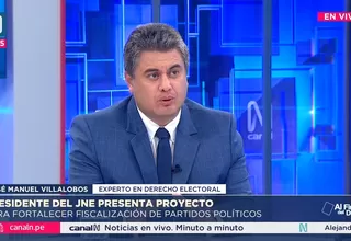 José Manuel Villalobos: La ley dice que se puede anular de oficio la inscripción de un partido