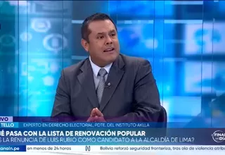 José Tello: Hay 39 renuncias de candidatos a alcalde