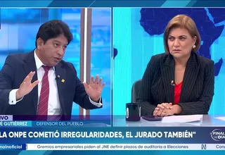 Josué Gutiérrez: Si la ONPE cometió irregularidades, el JNE también