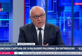 Juan Carlos Liendo: Captura de Iván Quispe Palomino evidencia falta de coordinación