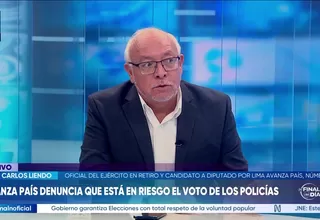 Juan Carlos Liendo sostiene que está en riesgo el voto de los policías