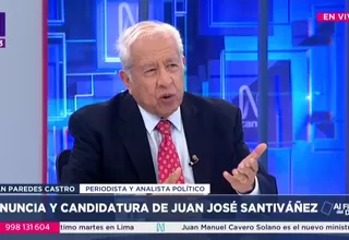 Juan Paredes Castro: Arana debe estar feliz con la salida de Santiváñez