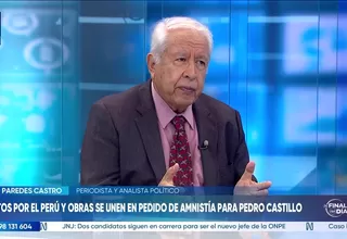 Juan Paredes Castro: Hay toda una verborrea en este proyecto de amnistía