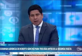 Juan Peña: Son 360 elementos de convicción en el caso Roberto Sánchez, por lo menos serán 10 sesiones