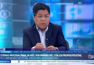 Julio Espinoza sobre declaraciones del ministro de Justicia: Es un código que se pensó para mantener el equilibrio entre la lucha contra el crimen