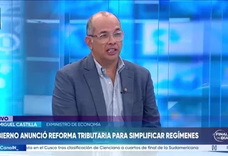 Luis Miguel Castilla: El 50% de las empresas en el país no pagan impuesto a la renta